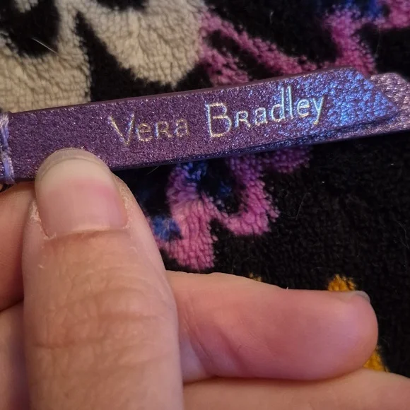 Vera Bradley Mallory Butterfly Bag Charm sparkling coin purse lilac shimmer - Picture 5 of 8